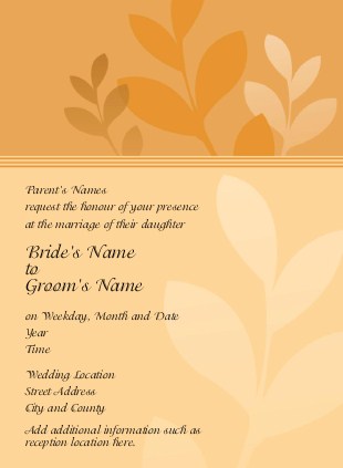 Essence of Autumn Wedding Invitations