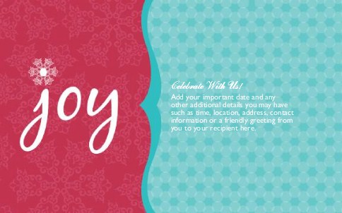 Greetings of Joy Oversized Save the Date  Postcards