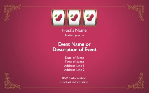 Hit the Jackpot Postcard Invitation-Oversized