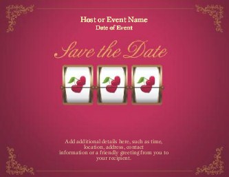 Hit the Jackpot Large Save the Date Magnets