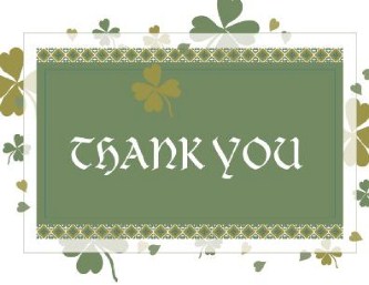 Kiss Me I'm Irish Wedding Thank You Cards