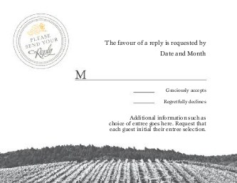 Vintage Vineyard Reply Cards