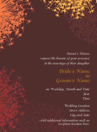 Wildflower Fall Wedding Invitations