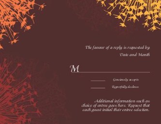 Wildflower Fall Reply Cards