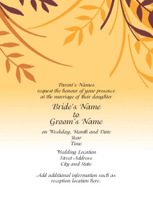 Autumn Breeze Wedding Invitations