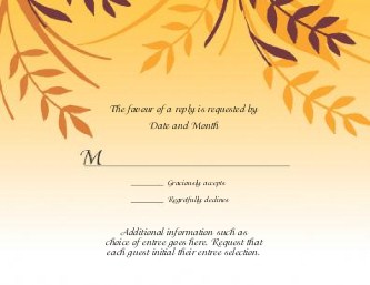 Autumn Breeze Reply Cards