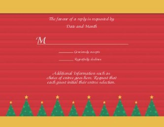 Christmas Trees with Stars Reply Cards