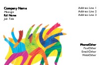 Colourful Dancers Recycled Business Cards