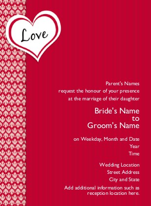 Funky Fleur de Love Wedding Invitations