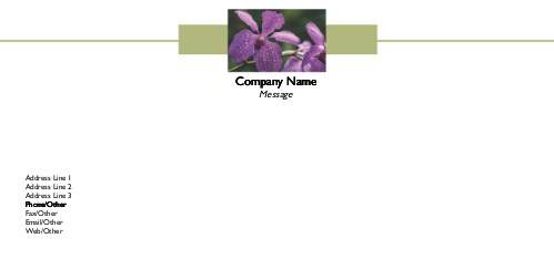 Perennial Petals Full Colour Compliment Slips