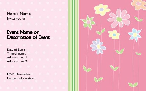 Polka A Dot Springtime Postcard Invitation-Oversized