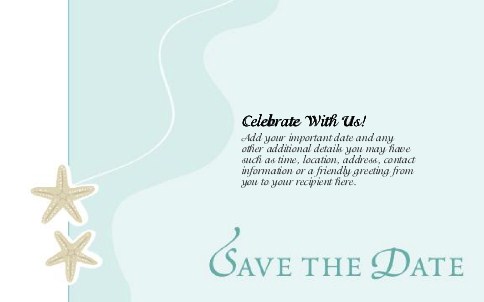 Seaside Romance Oversized Save the Date  Postcards