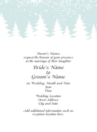 Winter Bliss Wedding Invitations