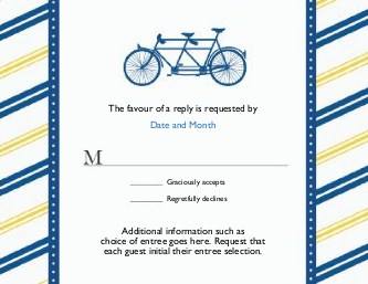 Bicycle Built for Two Reply Cards