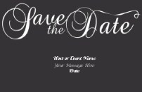 Classic Black and White Flourish Save the Date Magnets