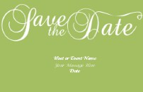 Dark Citron Flourish Save the Date Magnets