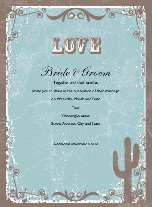 Desert Love Wedding Invitations