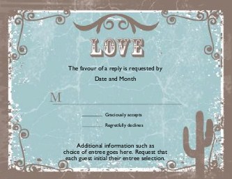 Desert Love Reply Cards