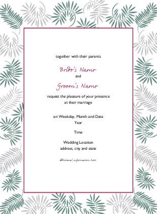 Enchanted Pine Wedding Invitations