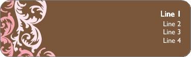 Flirty Chocolate Swirl Return Address Labels