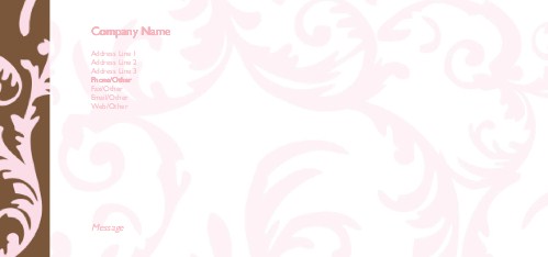 Flirty Chocolate Swirl Full Colour Compliment Slips