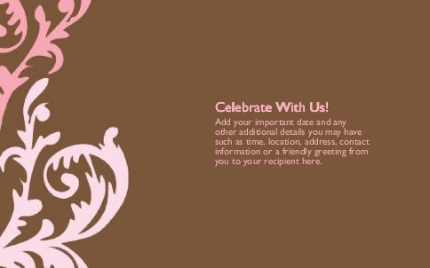 Flirty Chocolate Swirl Oversized Save the Date  Postcards