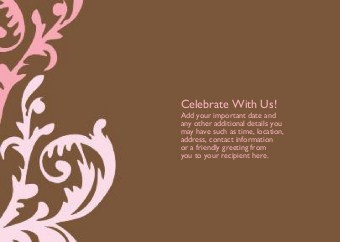 Flirty Chocolate Swirl Standard Sized Save the Date Postcards