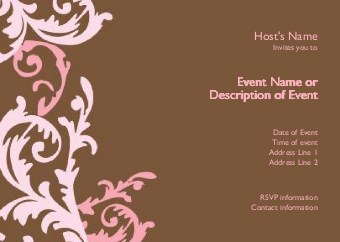 Flirty Chocolate Swirl Postcard Invitation-Standard