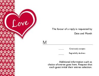 Funky Fleur de Love Reply Cards