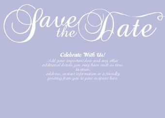 Lavender Flourish Standard Sized Save the Date Postcards