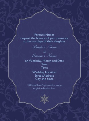 Midnight Snow Wedding Invitations