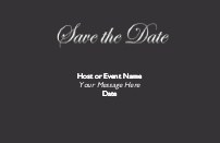 Solid Black Save the Date Magnets