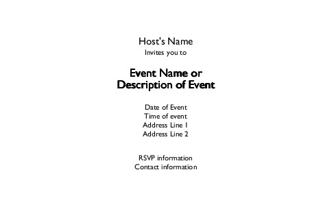 Solid White Postcard Invitation-Oversized