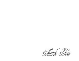 Solid White Wedding Thank You Cards