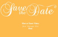 Tangerine Flourish Save the Date Magnets