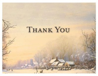 Country Pasture Wedding Thank You Cards