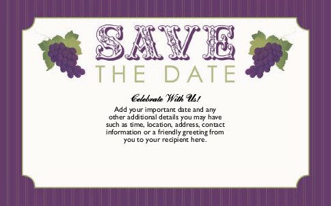 Eat, Drink and Be Married Oversized Save the Date  Postcards