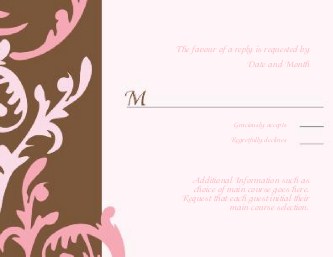 Flirty Chocolate Swirl Reply Cards