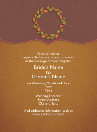Harvest Romance Wedding Invitations