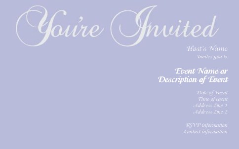 Lavender Flourish Postcard Invitation-Oversized