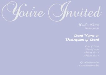Lavender Flourish Postcard Invitation-Standard