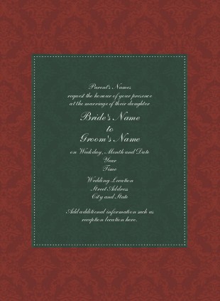 Refined Christmas Frame Wedding Invitations