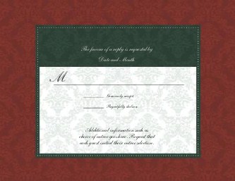 Refined Christmas Frame Reply Cards