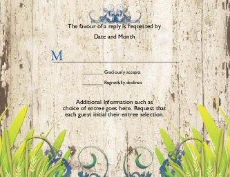 Rustic Flora Reply Cards