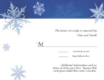 Whirling Flakes Reply Cards