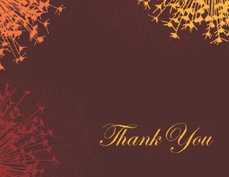 Wildflower Fall Wedding Thank You Cards