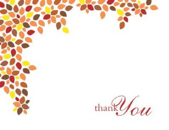 Autumn Leaves of Love Wedding Thank You Cards