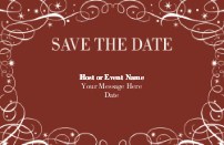 Fluttering Flakes Save the Date Cards