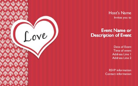 Funky Fleur de Love Postcard Invitation-Oversized