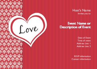 Funky Fleur de Love Postcard Invitation-Standard